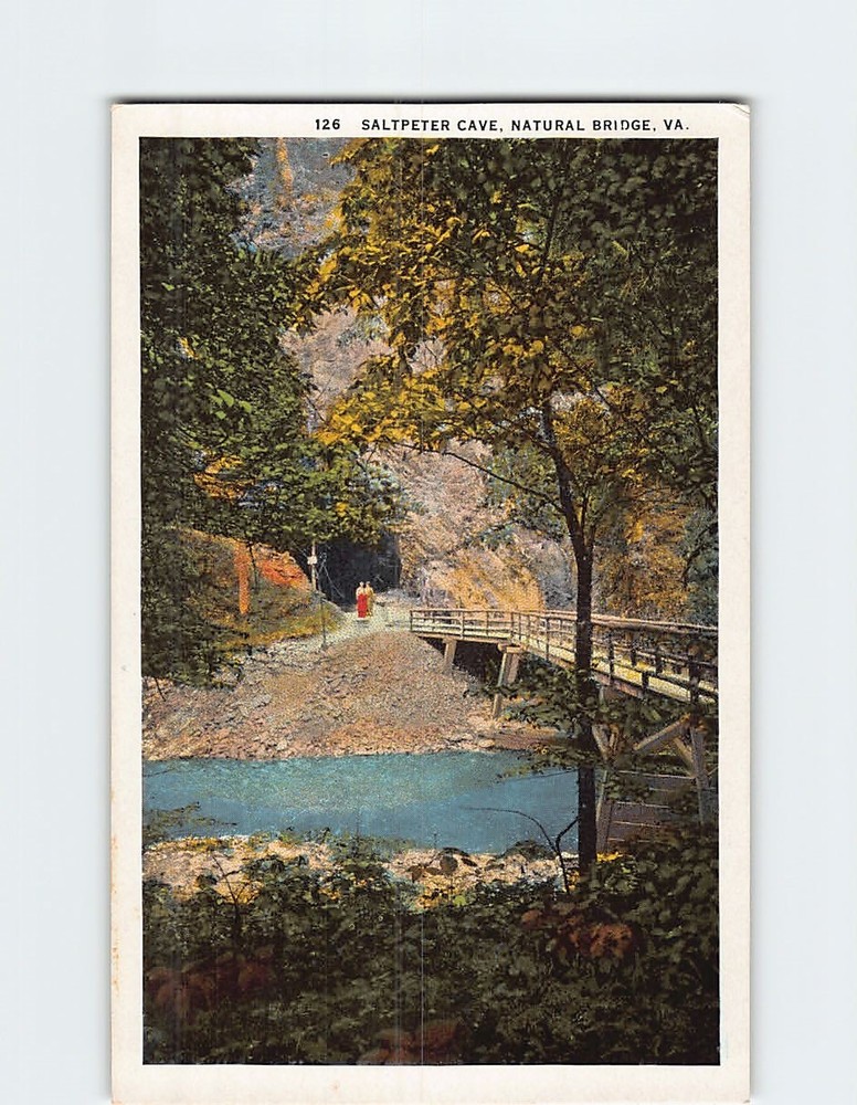 Postcard Saltpeter Cave Natural Bridge Virginia USA