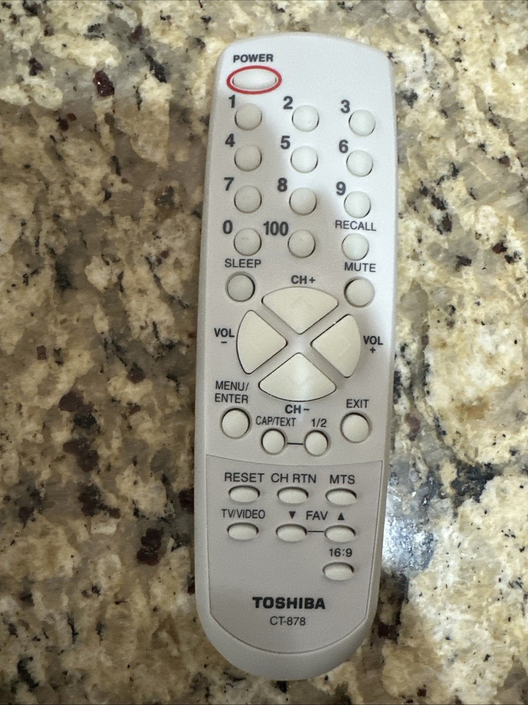Original Toshiba CT878 TV Remote Control OEM Replacement CT-878  