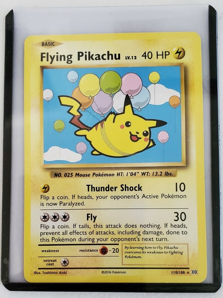Flying Pikachu 110/108 - Pokemon Evolutions - Non-Holo Rare NM Condition