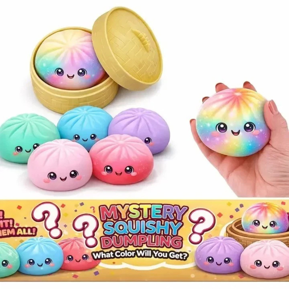 Mystery Squishy Bun Dumpling RARE GLITTER Limited Edition Unbranded