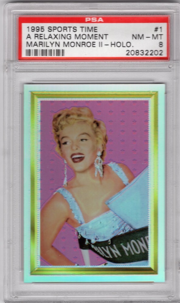 1995 Sports Time MARILYN MONROE II Holochrome #1 Gentlemen Prefer Blondes PSA 8