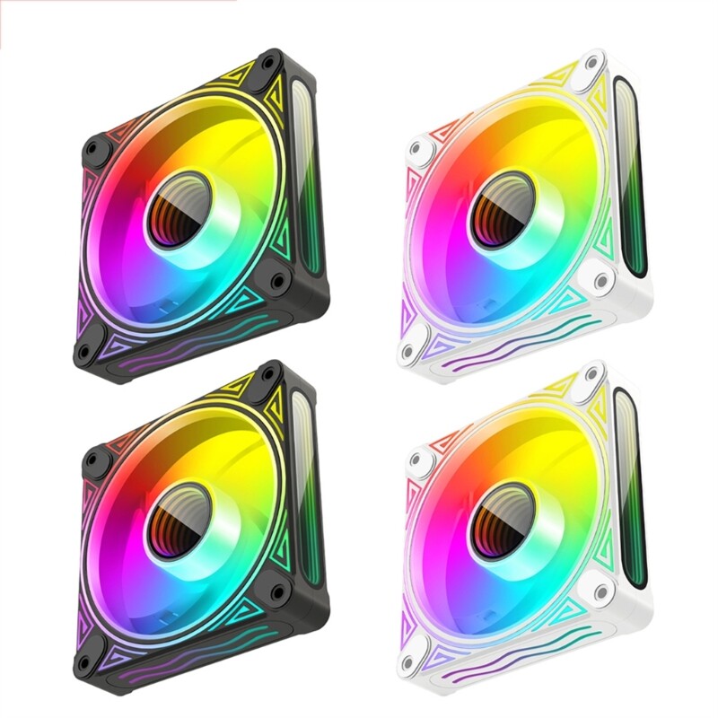 120mm RGB Fan Chassis Cooling Fan Desktop Computer 5V 3Pin PWM CPU Cooling Fan