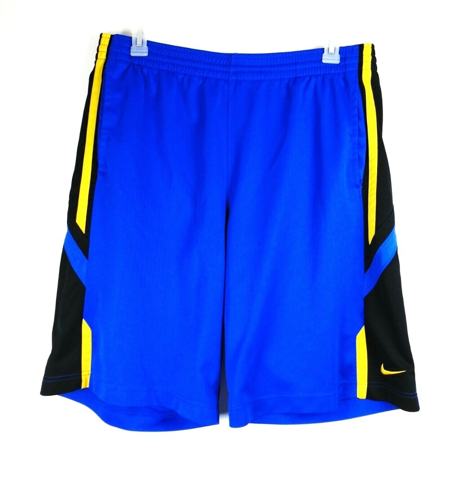 Nike Basketball Men's Athletic Shorts Drawstring 100% Polyester Blue Size L