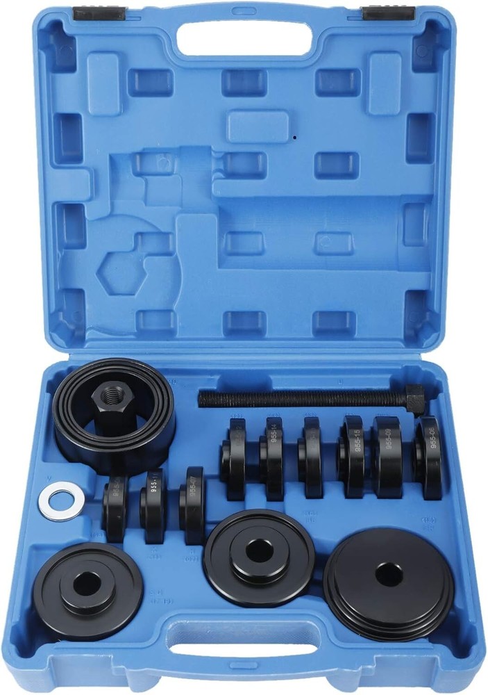 Durable Carbon Steel Wheel Bearing Puller Kit with Storage Case - Easy to Use