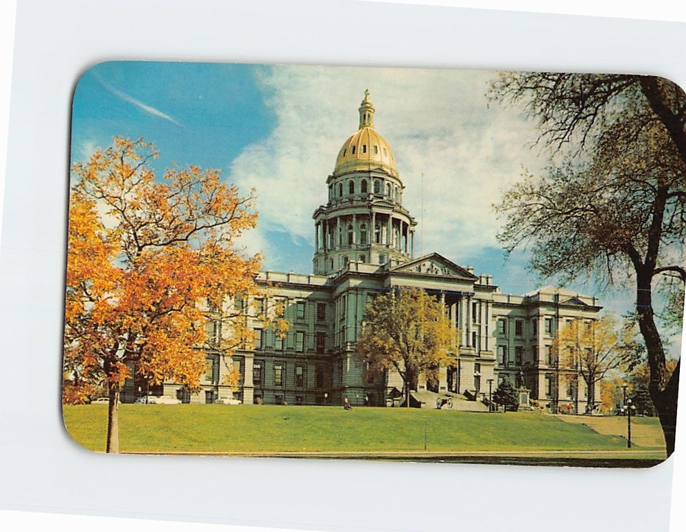 Postcard Colorado State Capitol overlooking the Civic Center Denver Colorado USA