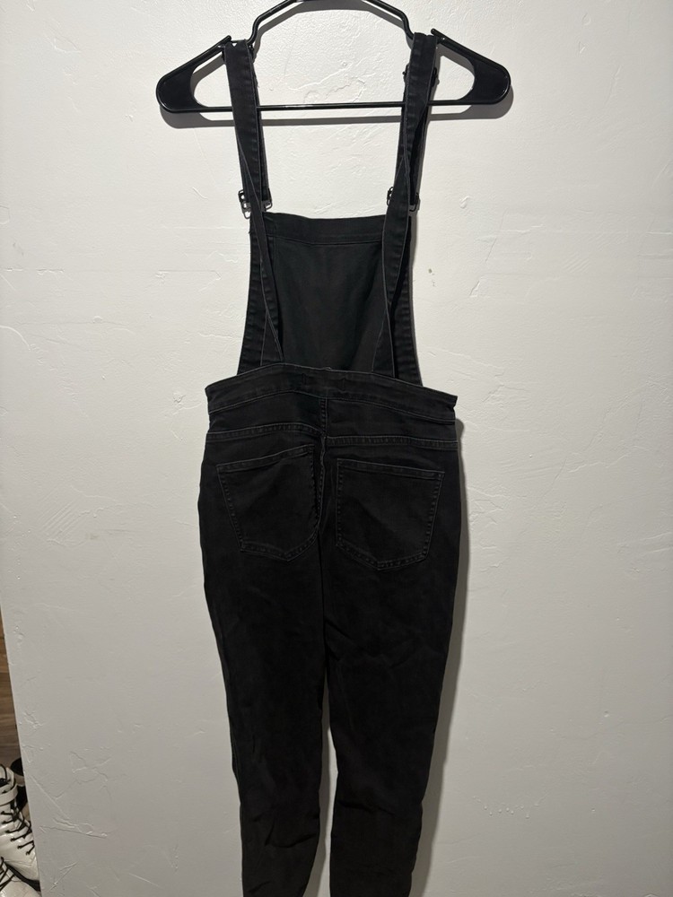 Madewell Black Denim Overall Jumpsuit Cotton Sleeveless Strappy Size small