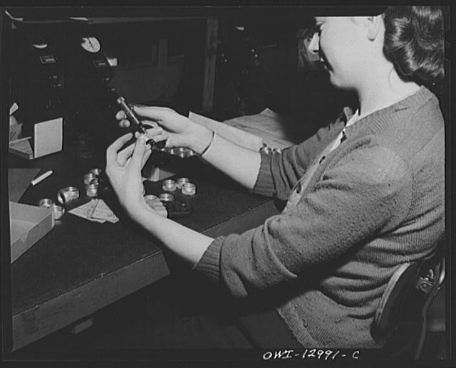 Detroit Michigan 1940s Packard Rolls Royce Engine Assembly Woman Worker