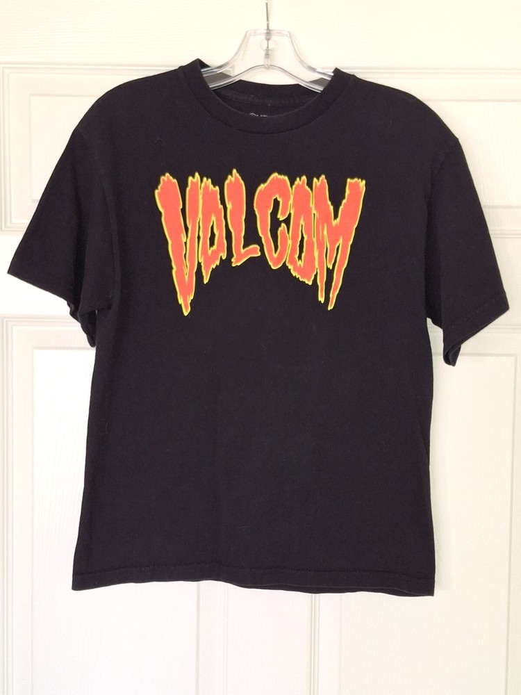 Volcom T-Shirt, Black w/Volcom Graphic on Front, Men's/Unisex Size Large