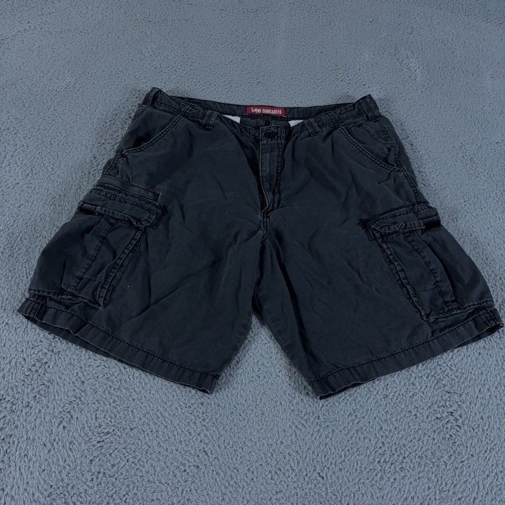 VINTAGE Lee Shorts Mens 38 Gray Cargo Dungarees 11