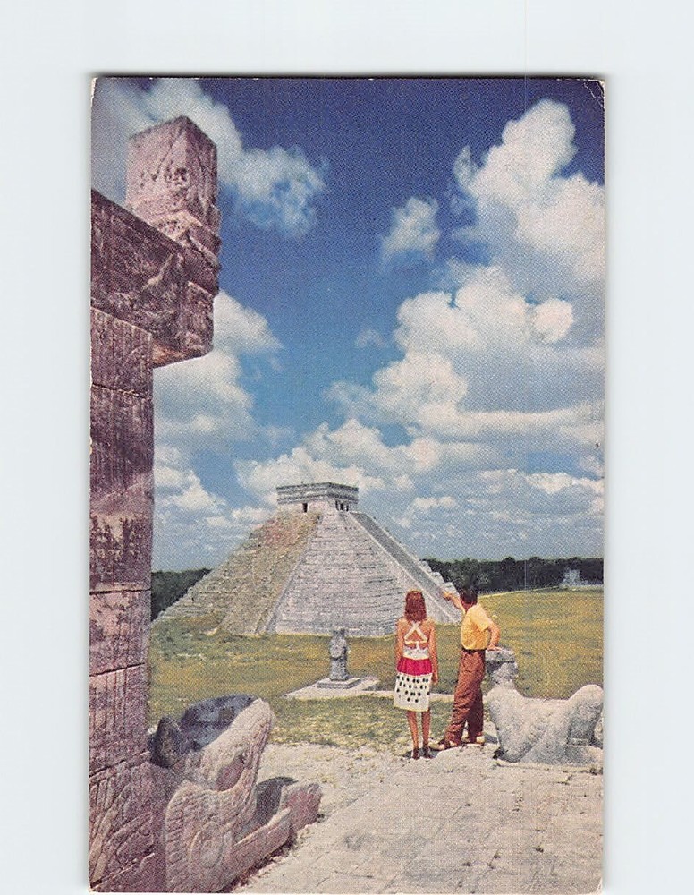 Postcard Mayan Pyramids of Chichen Itza Yucatan Mexico