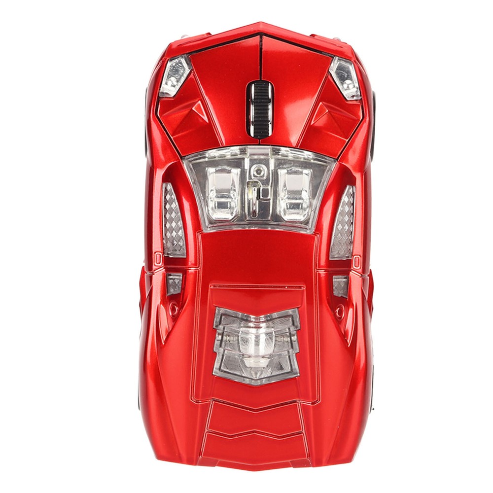 Wireless Mouse Sports Car Style 2.4GHz USB Receiver 1600DPI LED Light Office
