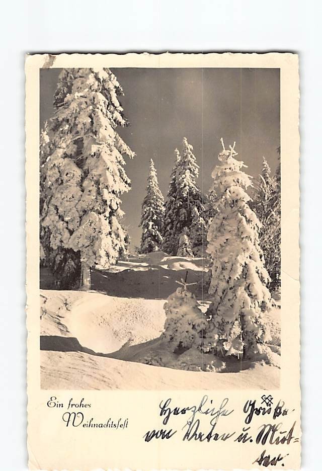 Postcard Winter Scenery Christmas Holiday Greeting Card