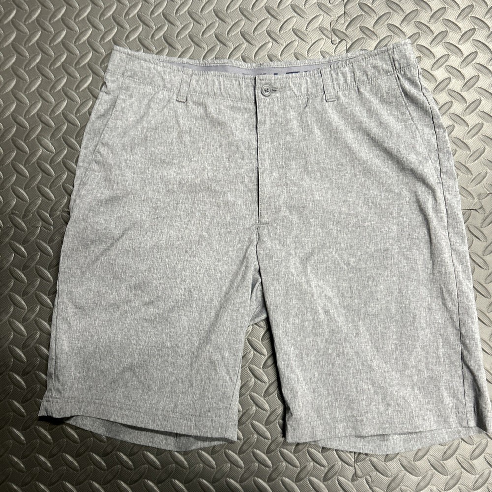 PGA Tour Men's Golf Shorts Size 36, Gray, Wicking, Stretch 9” Inseam