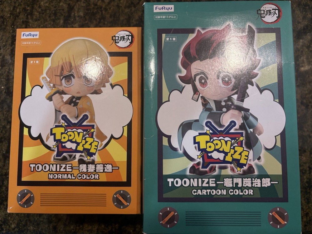 FuRyu Demon Slayer Kimetsu no Yaiba Toonize Figure Toy Tanjiro And Zenitsu