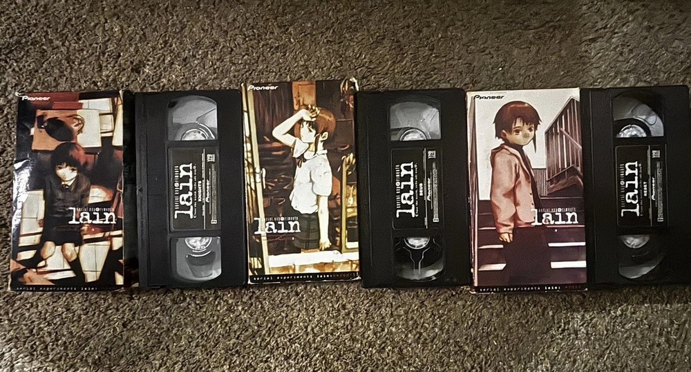 Rare Anime VHS Serial Experiments Lain Set (1-3VHS) English Dubbed Tested