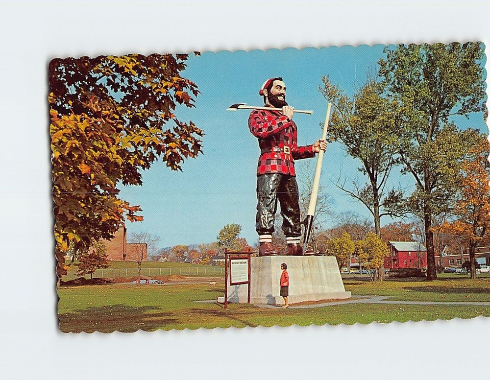 Postcard Paul Bunyan Statue Bangor Maine USA North America