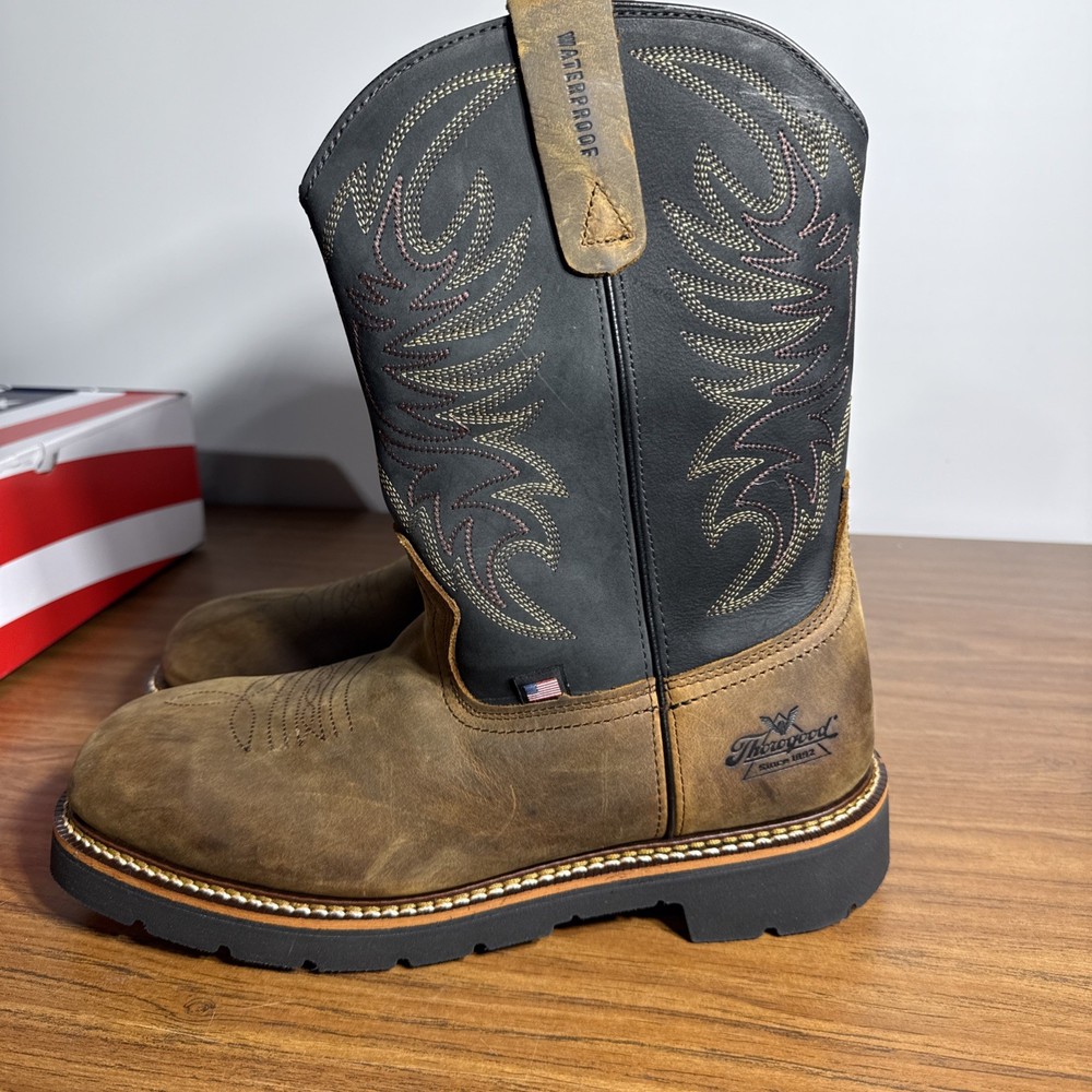Thorogood Size 13 D 804-4330 Waterproof Square Safety Toe Wellington Work Boot USA New With Tags