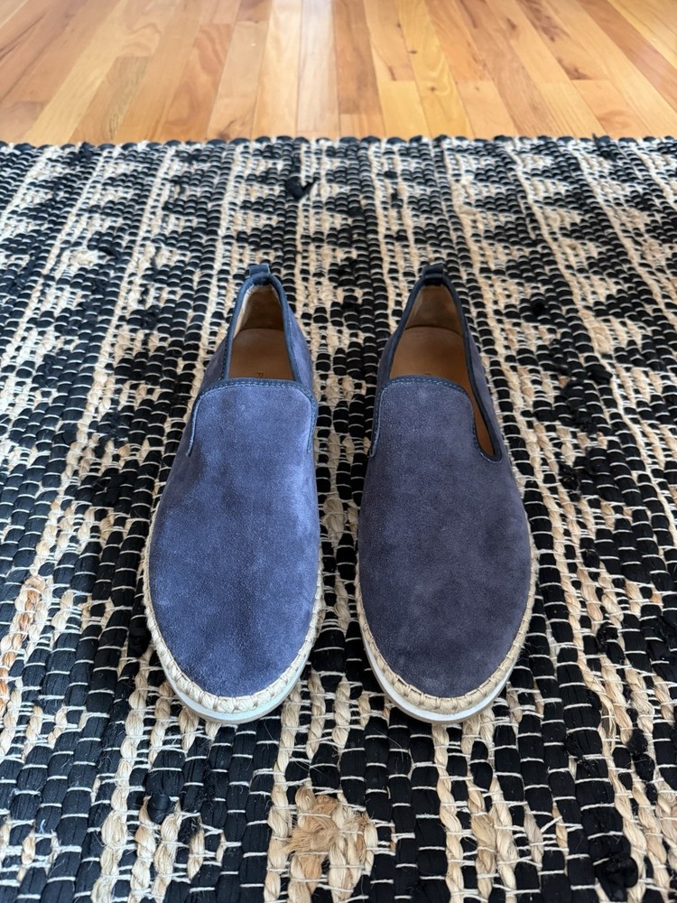 Peter Millar Men's Coastal Navy Suede Slip-On Espadrilles Loafers Size 10