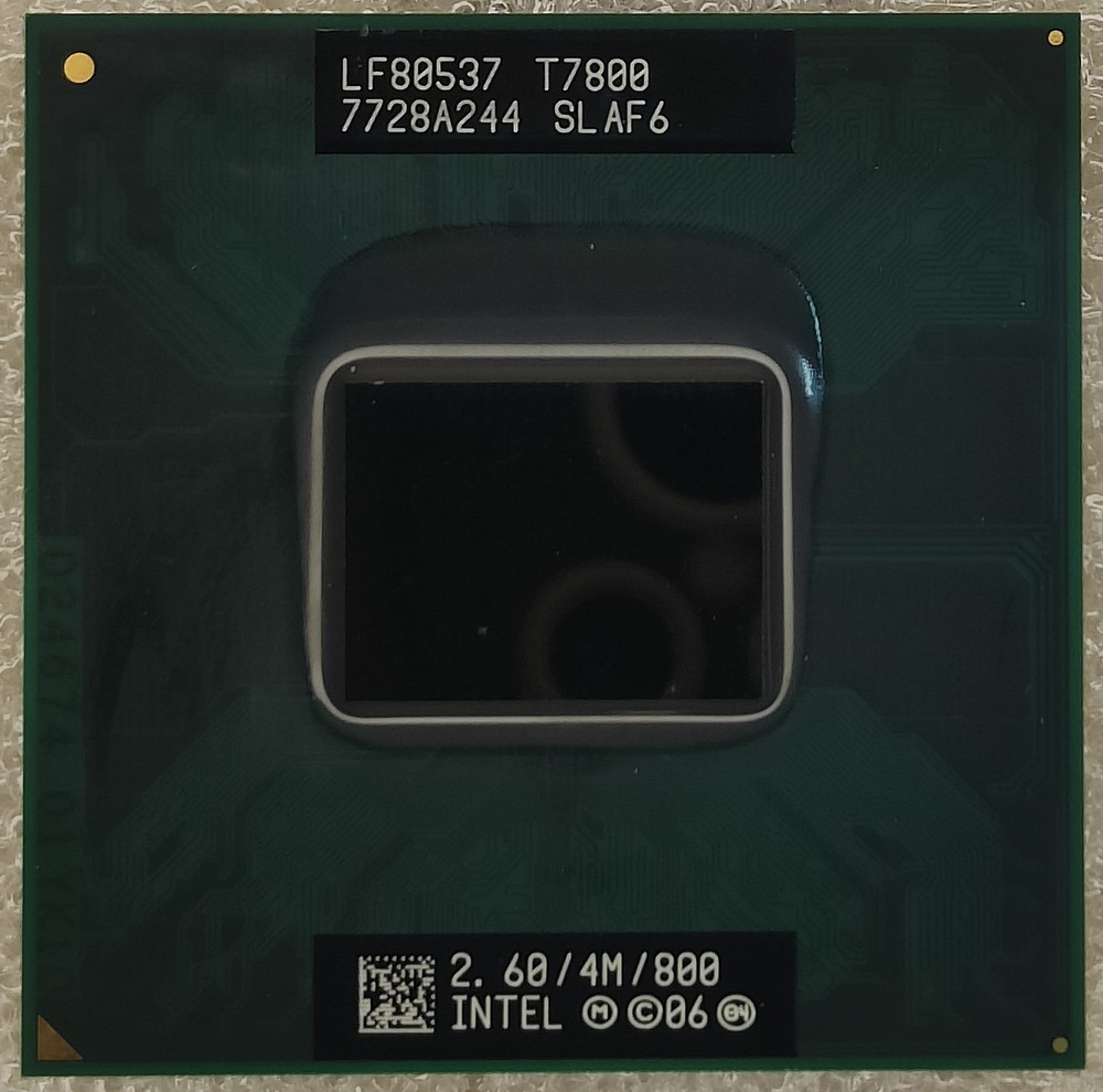 Intel Core 2 Duo T7800 2.6GHz 4MB Cache 800MHz FSB Laptop Processor