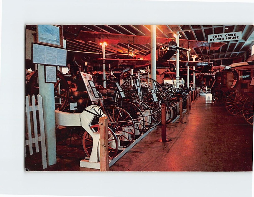 Postcard Bicycles & Motorcycles Pioneer Village Minden Nebraska