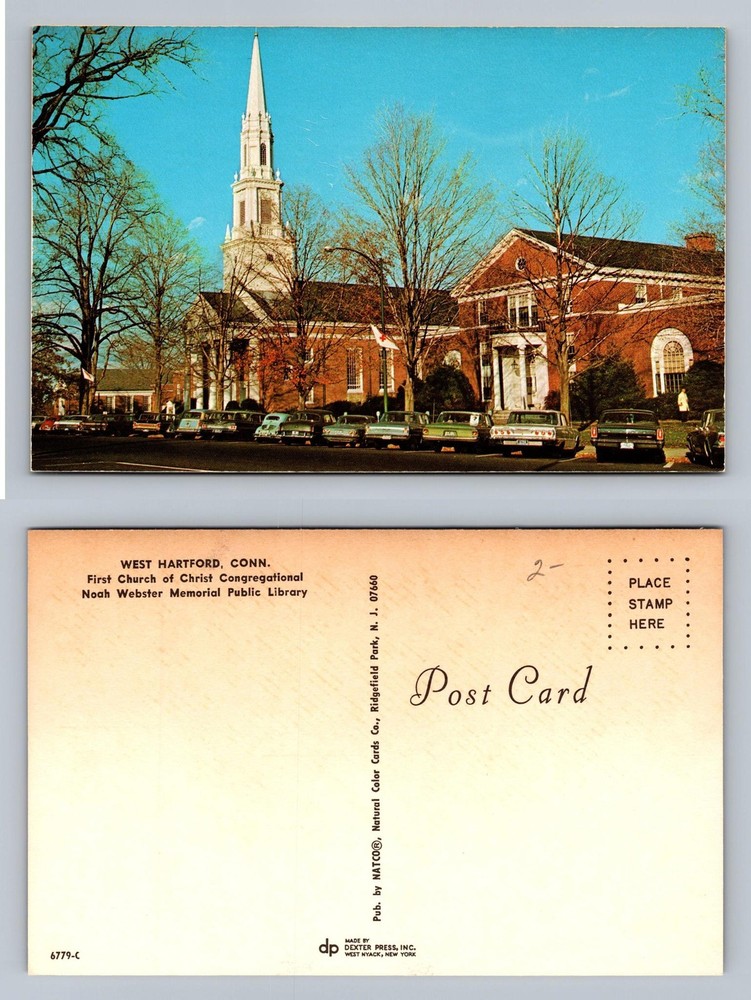 West Hartford, CT-Connecticut, Christ Church View Souvenir Vintage Postcard