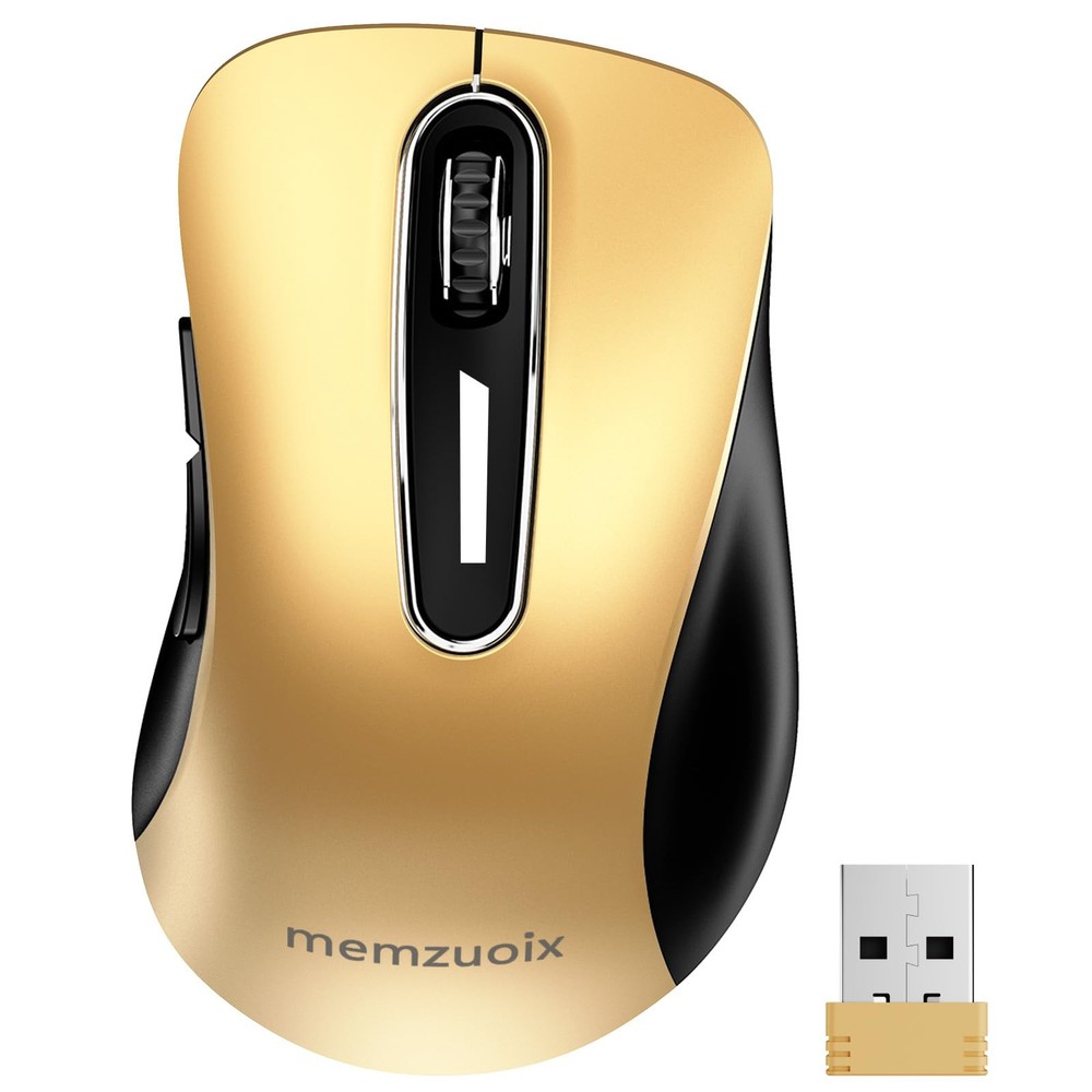 2.4G Wireless Optical Mouse with 1400 DPI and USB Receiver for Mobility