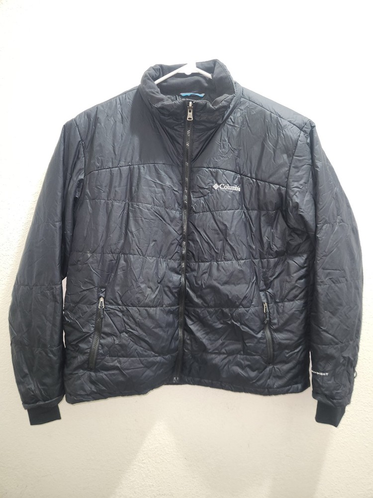 Columbia Jacket Mens XL Black Omni-Heat Interchange Puffer Full Zip Liner