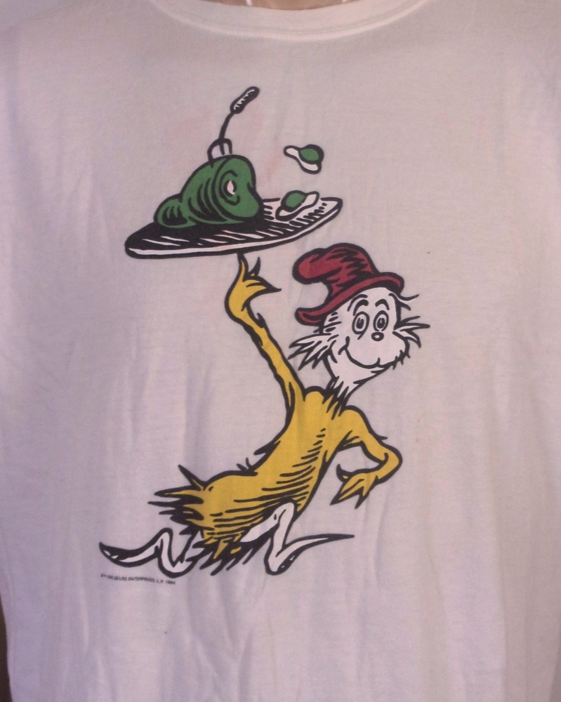 vintage 90s single stitch Dr. Seuss 1994 T-Shirt Green Eggs & Ham USA sz L/XL
