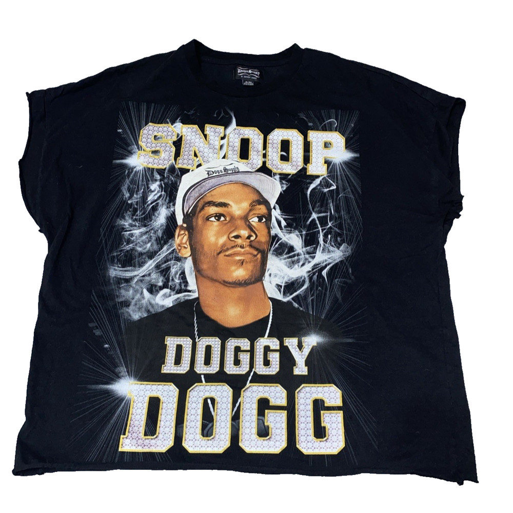Snoop Doggy Dogg Men XL Black T Shirt Dogg Supply Brand Rap Hip Hop Tee