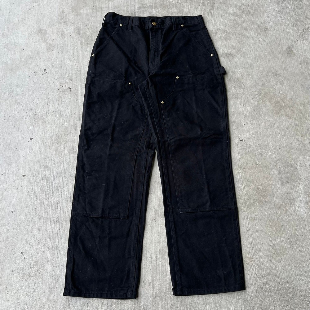 Carhartt black double knee work wear carpenter pants