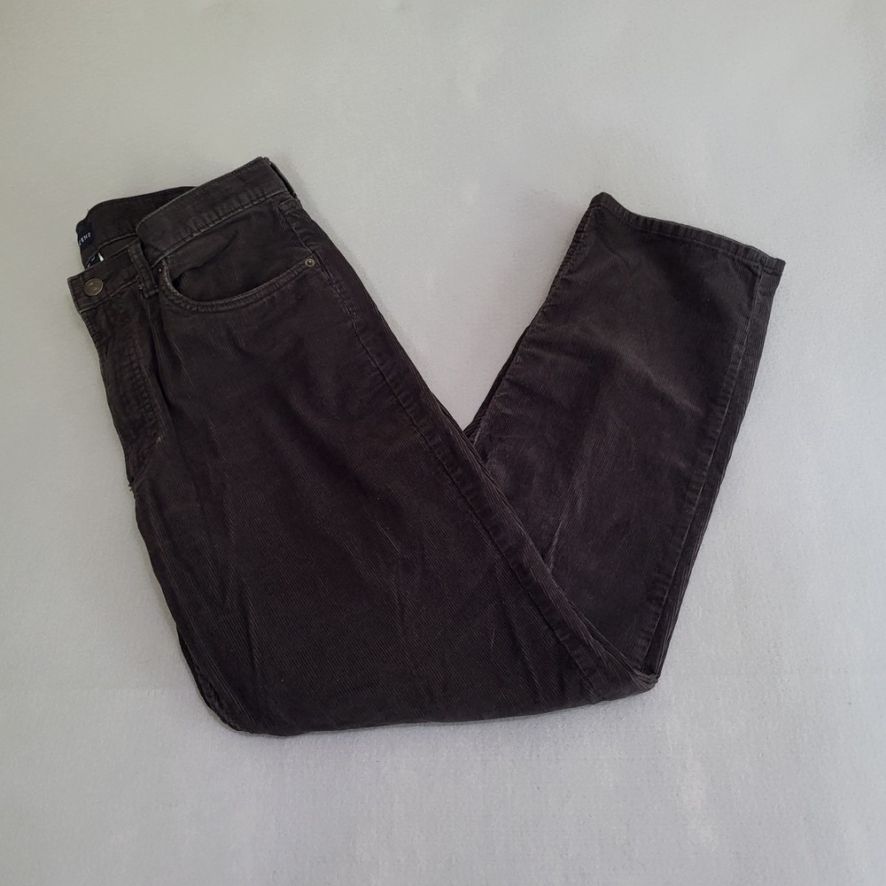 Lands' End Men's Black Corduroy Pants Traditional Fit Size 36 Straight Leg