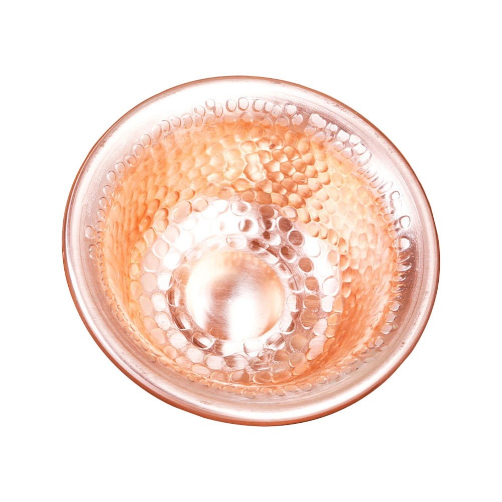 Smooth Copper Bowl Round Decorative Container for Buddhist Offering and Home