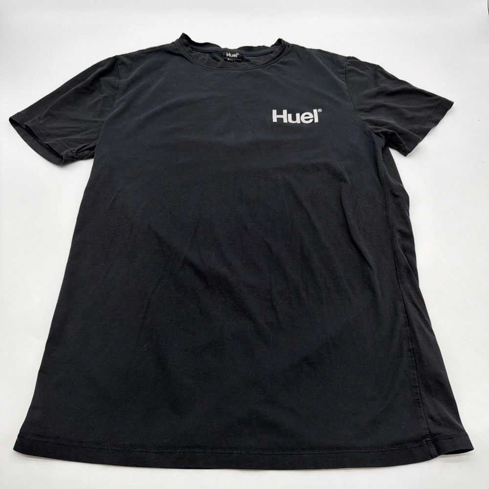 Huel T-shirt Men M Black Solid Logo .#40569