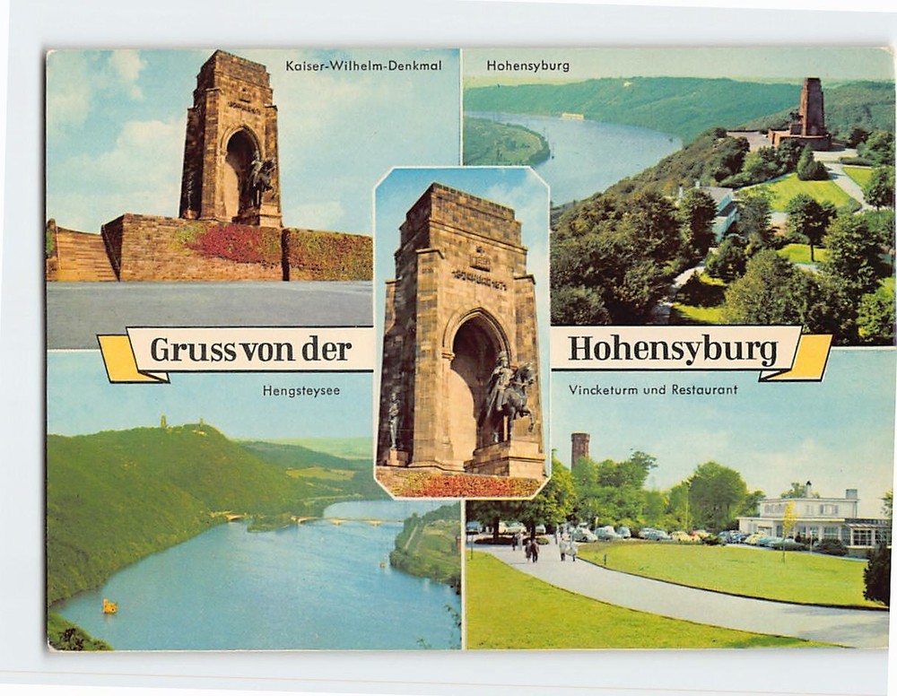 Postcard Greetings from the Hohensyburg  Dortmund Germany