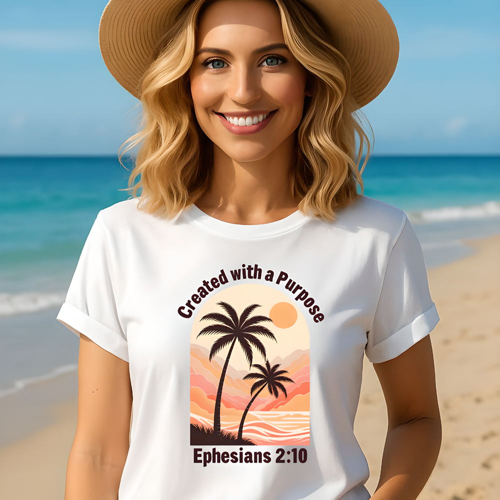 Faith-Based Beach Gilden Unisex Summer T-Shirt Designed with Purpose