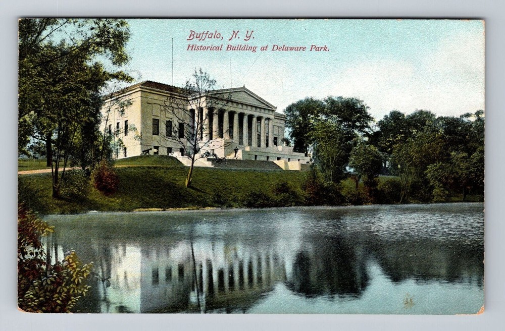 Buffalo NY-New York, Historical Building at Delaware Park Vintage Postcard