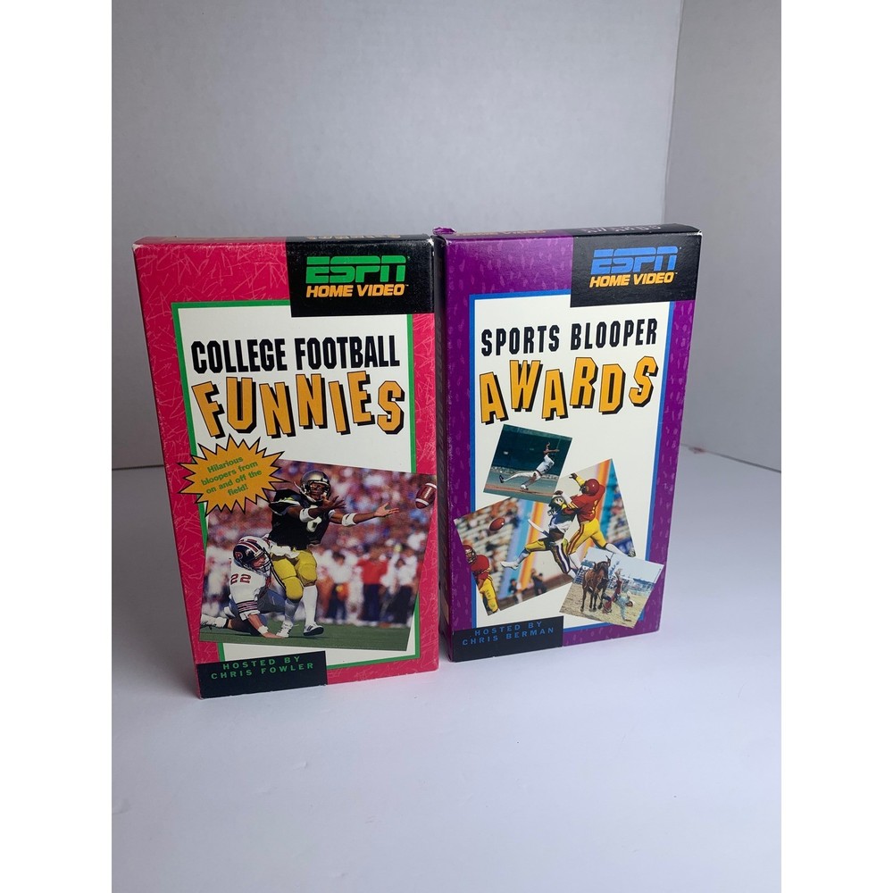 ESPN Home Video VHS Lot College Football Funnies Sports Blooper Awards 1990