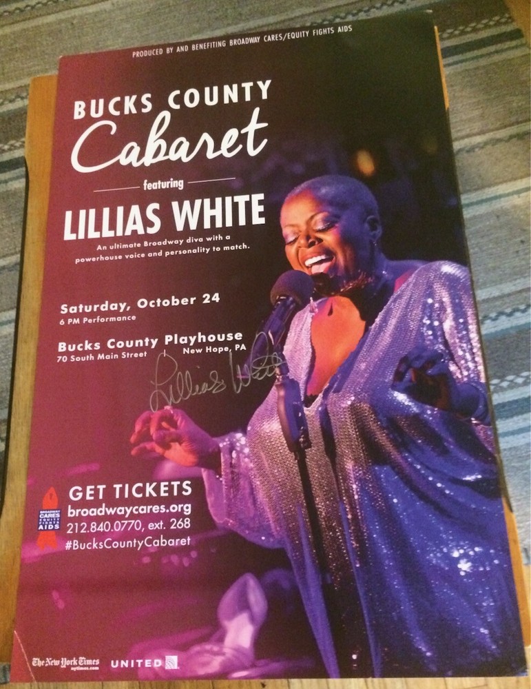 Lillias White   SIGNED   Window Card  2015  Bucks County Cabaret   New Hope, PA