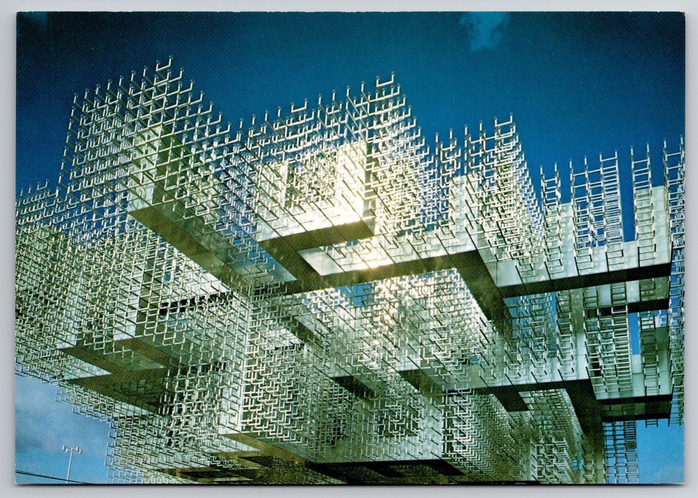 Vintage Expo '70 Switzerland Pavilion Aluminum Tree Postcard Japan 1970