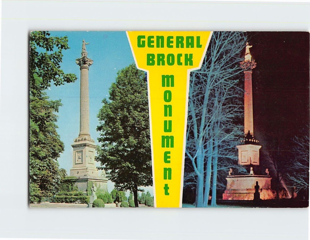 Postcard General Brock Monument Queenston Heights Park Ontario Canada