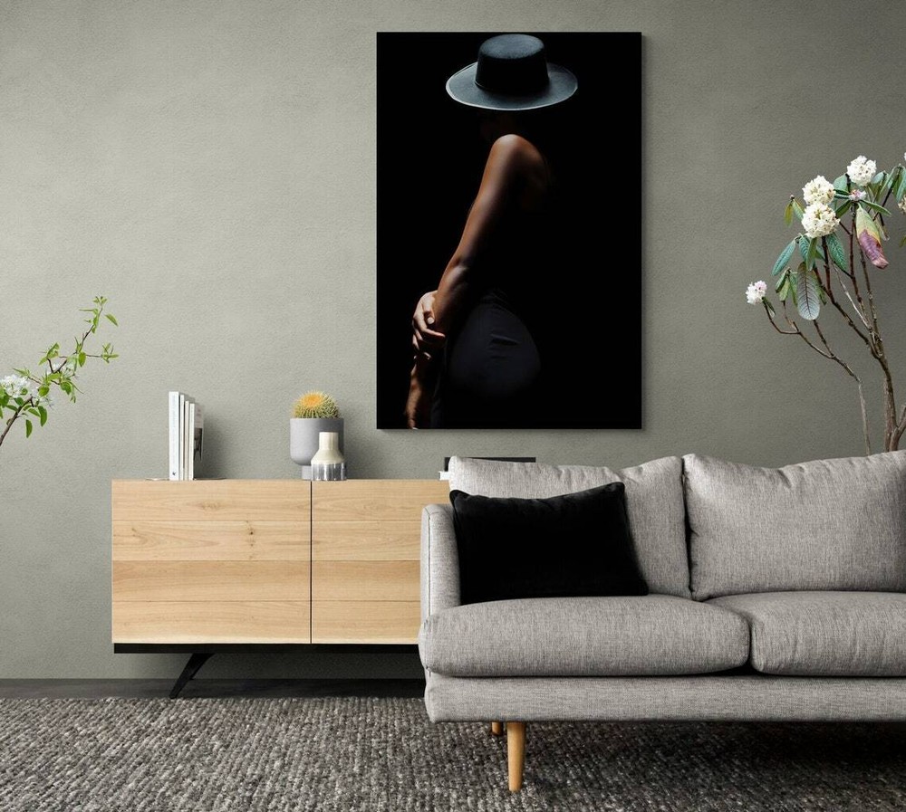 Woman in the dark Wall Art Canvas Unframed Print Art