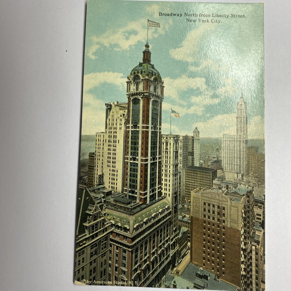 Postcard Broadway North From Liberty Street New York City