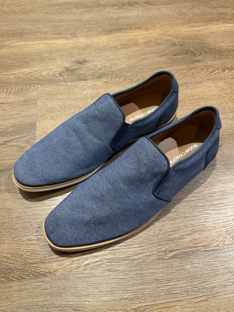 Robert Wayne Lenny Blue Slip-On Loafers Casual Comfort Shoes Men’s Size 10