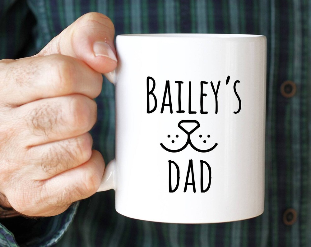 Personalised Dog Dad Mug With A Dog Name Father's Day Gift Dog Lover Birthday