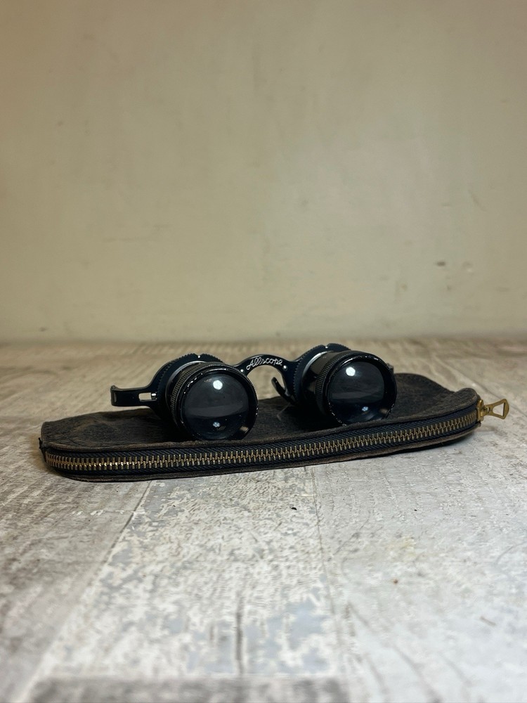 Vintage Allscope Wollensak 3X Binocular Opera Zoom Glasses With Original Case