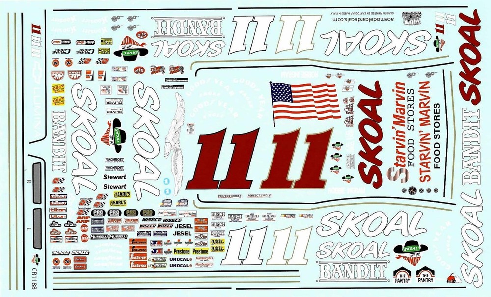 Ace Decals 1/24 1/25 Jack Ingram 1987-88 NASCAR Decal Set #11-image