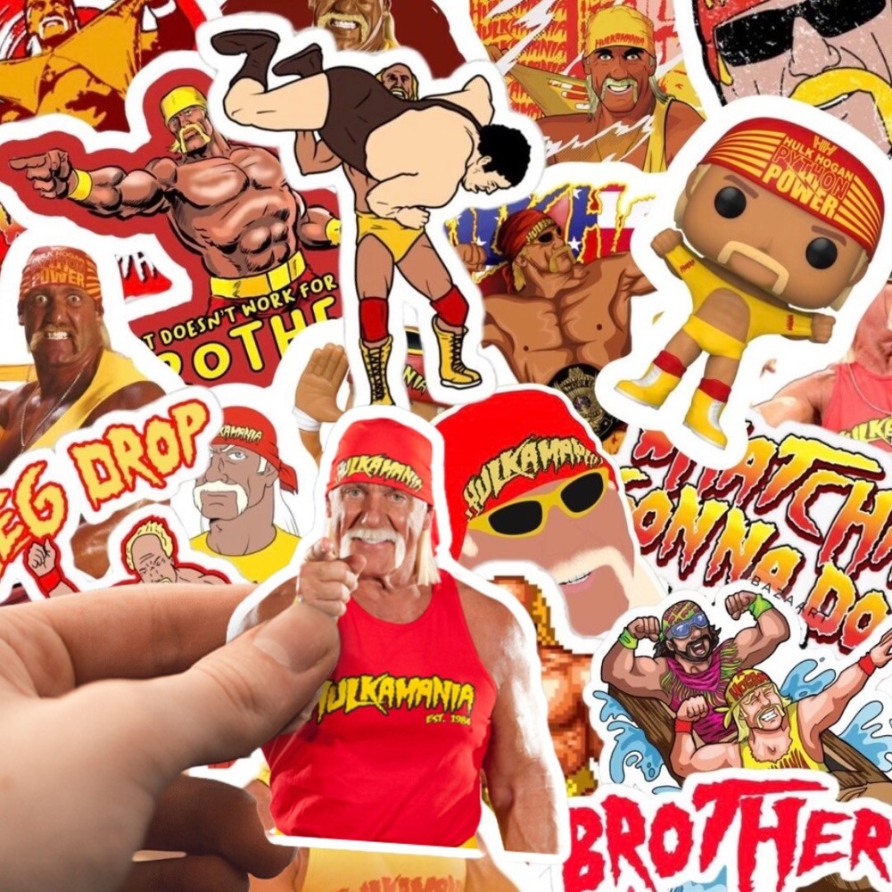 40 Hulk Hogan 40 Macho Man Stickers 40 Ultimate Warrior Wrestling Stickers 3pack