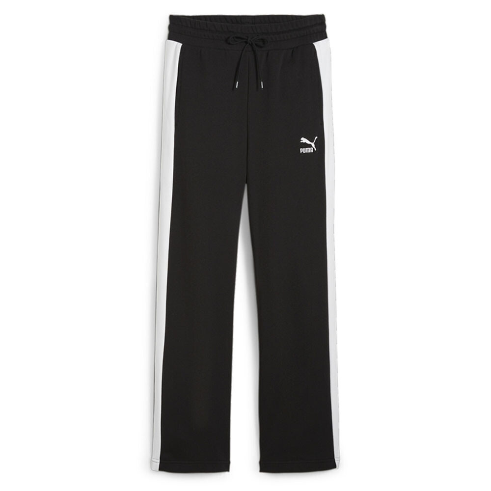 Puma Iconic T7 Straight Leg Track Pants Womens Black Casual Athletic Bottoms 625