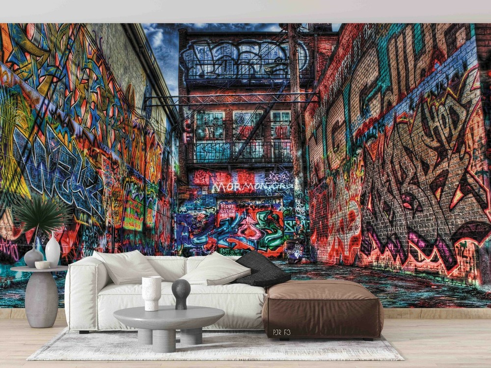 3D Abstract Street Graffiti Wall Murals Wallpaper Murals Wall Sticker Wall 354-image