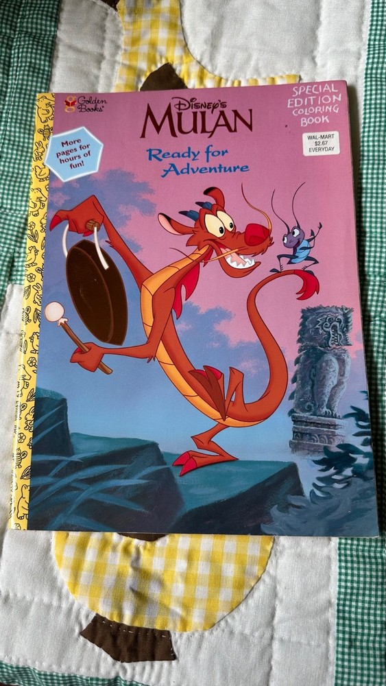 RARE Mulan: Special Edition Coloring Book Disney Paperback Ready For Adventure